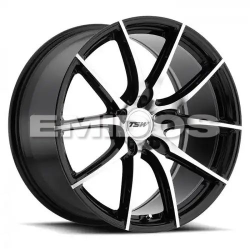 TSW SPRINT GLOSS BLACK W/ MIRROR CUT FACE 5x112 19R 8.5 72.1 32
