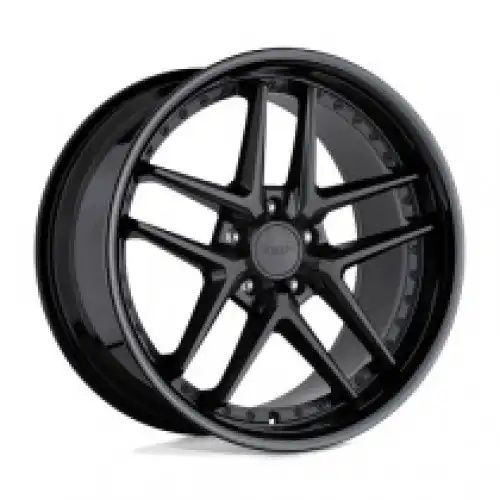 TSW PREMIO MATTE BLACK W/ GLOSS BLACK LIP 5x112 19R 9.5 66.56 40