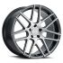 XO Luxury Wheels MOSCOW GL-GUNMETAL W/ MILLED SPOKE & BRUSH SILVER FACE 5x120 20R 10.5 76.1 38
