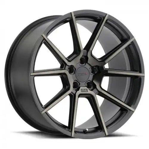TSW CHRONO MATTE BLACK W/ MACHINE FACE & DARK TINT 5x114.3 20R 10 76.1 40