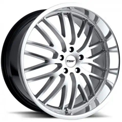 TSW SNETTERTON HYPER SILVER W/ MIRROR CUT LIP 5x120 20R 10 76.1 25