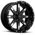 Tuff T15 GLOSS BLACK W/ MACHINED FACE 8x170 20R 10 130.81 -19