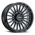 Tuff T5A GLOSS BLACK W/ MILLED SPOKES 6x139.7 20R 10 112.1 -19