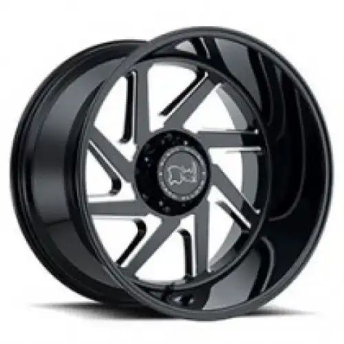 Black Rhino SWERVE GLOSS BLACK W/ DOUBLE MILLED SPOKES 5x127 20R 12 71.5 -44