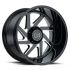 Black Rhino SWERVE GLOSS BLACK W/ DOUBLE MILLED SPOKES 5x127 20R 12 71.5 -44