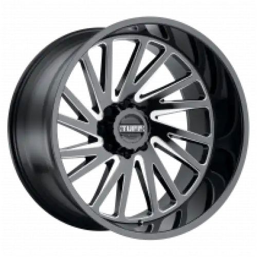 Tuff T2A GLOSS BLACK W/ MILLED SPOKES 8x170 20R 12 125.1 -45