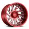 Tuff T4B CANDY RED W/ MILLED SPOKE 5x127 20R 12 71.5 -45