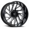 Tuff T4B GLOSS BLACK W/ MILLED SPOKES 6x139.7 20R 12 112.1 -45