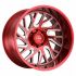 Tuff T4B CANDY RED W/ MILLED SPOKE 8x180 20R 12 125.1 -45