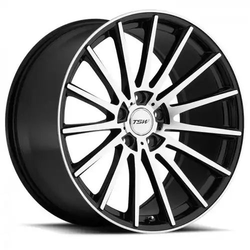 TSW CHICANE GLOSS BLACK W/ MIRROR CUT FACE 5x112 20R 8.5 72.1 32