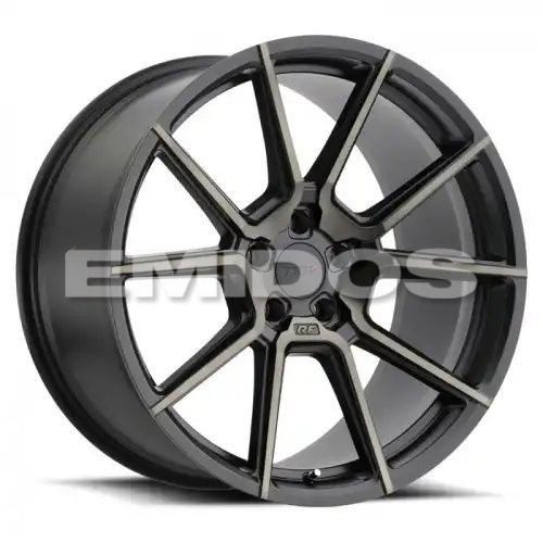 TSW CHRONO MATTE BLACK W/ MACHINE FACE & DARK TINT 5x114.3 20R 8.5 76.1 40