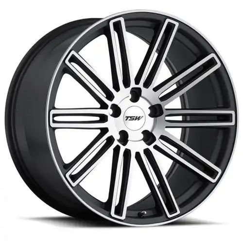 TSW CROWTHORNE MATTE GUNMETAL W/ MATTE MACHINE FACE 5x120 20R 8.5 76.1 35