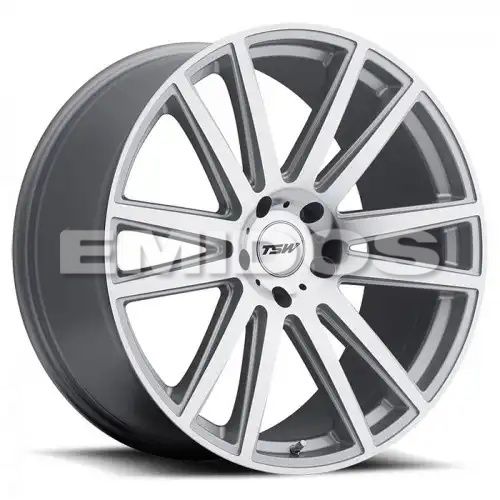 TSW GATSBY SILVER W/ MIRROR CUT FACE 5x114.3 20R 8.5 76.1 40