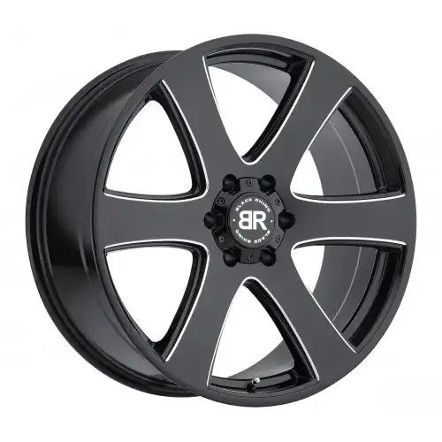 Black Rhino HAKA GLOSS BLACK W/ MILLED SPOKES 6x139.7 20R 8.5 112.1 45