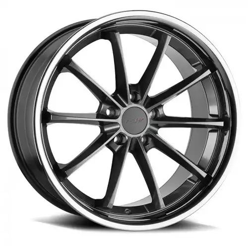 TSW SWEEP GLOSS GUNMETAL W/ STAINLESS LIP 5x114.3 20R 8.5 76.1 20