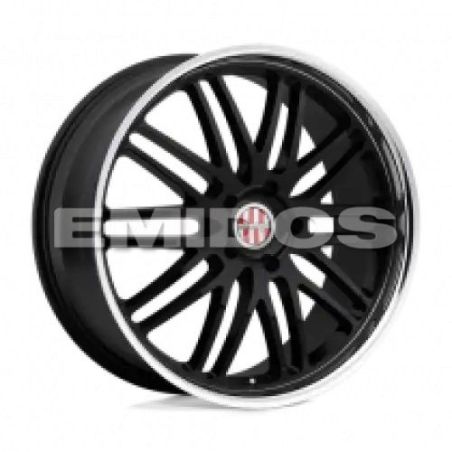 VICTOR EQUIPMENT LEMANS GLOSS BLACK W/ MIRROR CUT LIP 5x130 20R 8.5 71.5 45