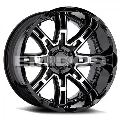 Level 8 SLINGSHOT GLOSS BLACK W/ MACHINED FACE 8x170 20R 9 125.1 BNK