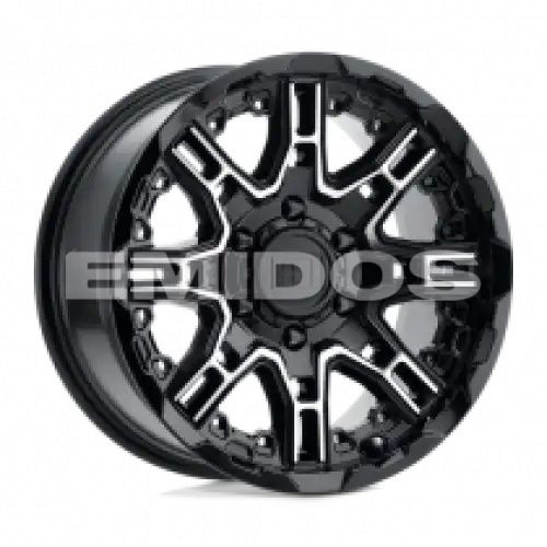 Level 8 SLINGSHOT GLOSS BLACK W/ MACHINED FACE BIG X FACTOR 6x120 20R 9 67.06 10