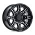Level 8 SLINGSHOT GLOSS BLACK W/ MACHINED FACE BIG X FACTOR 6x120 20R 9 67.06 10