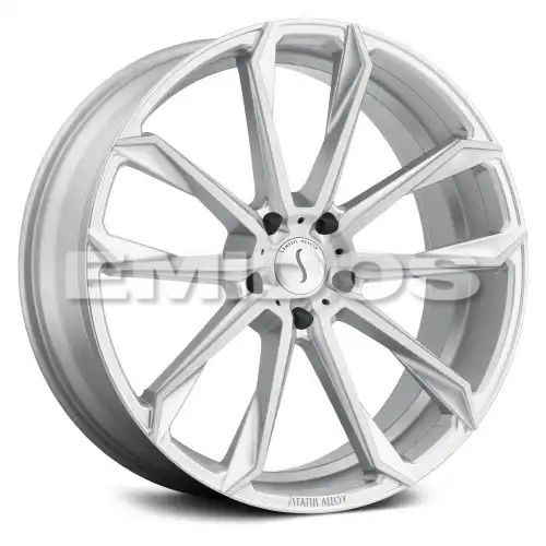 Status MASTADON SILVER W/ BRUSHED MACHINED FACE 6x114.3 20R 9 76.1 15