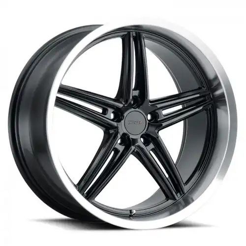 TSW VARIANTE GLOSS BLACK W/ MACHINED LIP 5x120 20R 9 76.1 15