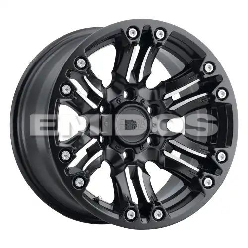 Black Rhino ASAGAI MATTE BLACK & MACHINED W/ STAINLESS BOLTS 6x135 20R 9.5 87.1 12