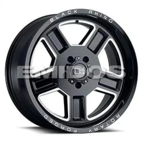 Black Rhino CANON GLOSS BLACK W/ MILLED SPOKES 6x139.7 20R 9.5 112.1 -18