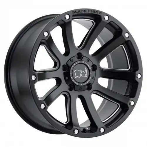Black Rhino HIGHLAND MATTE BLACK W/ MILLED SPOKES 6x135 20R 9.5 87.1 12