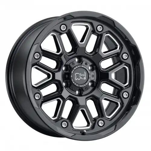 Black Rhino HOLLISTER GLOSS BLACK W/ MILLED SPOKES 5x127 20R 9.5 71.5 -18