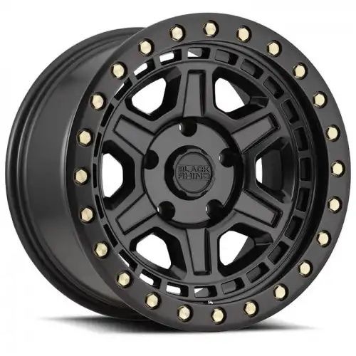 Black Rhino RENO MATTE BLACK W/ BRASS BOLTS 5x150 R 9.5 110.1 12