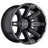 Black Rhino RAMPAGE GLOSS BLACK W/ MIRROR CUT FACE & TRANSLUCENT CLEAR 6x135 20R 9.5 87.1 12