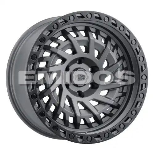 Black Rhino SHREDDER MATTE GUNMETAL W/ BLACK RING 5x127 20R 9.5 71.5 BNK