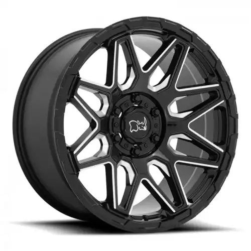 Black Rhino SHOCKWAVE GLOSS BLACK W/ MILLED SPOKES 6x135 20R 9.5 87.1 12