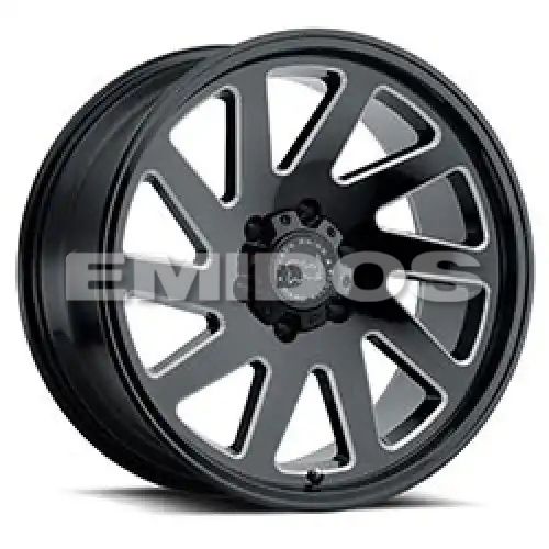 Black Rhino THRUST GLOSS BLACK W/ MILLED SPOKES 5x150 20R 9.5 110.1 6