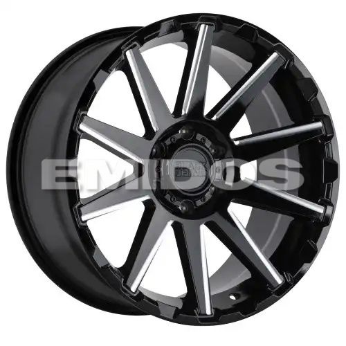 Black Rhino TYPHOON GLOSS BLACK W/ MILLED SPOKES 5x127 20R 9.5 71.5 2