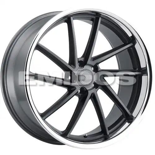 XO Luxury Wheels FLORENCE M-GUNMETAL W/ BRUSHED FACE & STAINLESS LIP 5x112 22R 10.5 66.56 20