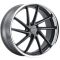 XO Luxury Wheels FLORENCE M-GUNMETAL W/ BRUSHED FACE & STAINLESS LIP 5x112 22R 10.5 66.56 20