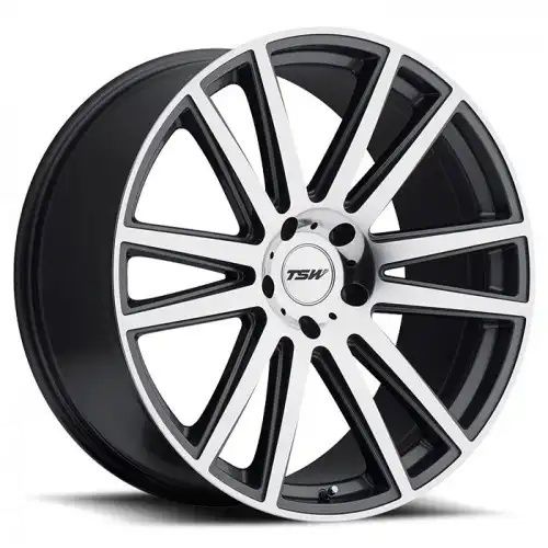 TSW GATSBY GUNMETAL W/ MIRROR CUT FACE 5x112 22R 10 66.56 44