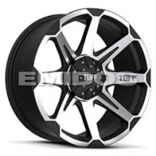 Tuff T05 FLAT BLACK W/ MACHINED FACE 8x165.1 22R 10 125.1 5