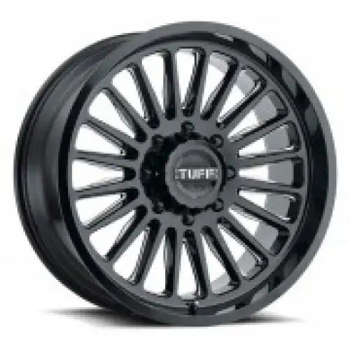 Tuff T5A GLOSS BLACK W/ MILLED SPOKES 6x139.7 22R 10 112.1 5