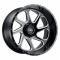 Tuff T2B GLOSS BLACK W/ MILLED SPOKES 6x139.7 22R 12 112.1 -45