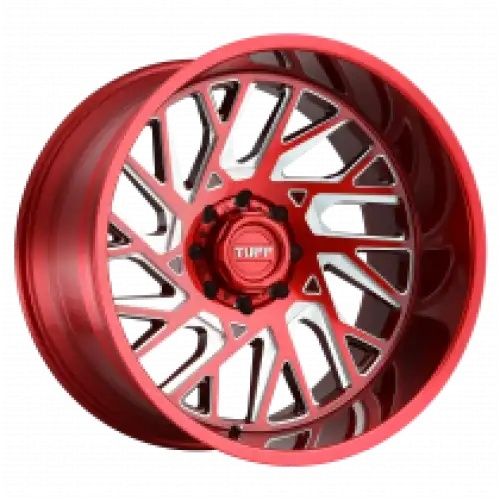 Tuff T4B CANDY RED W/ MILLED SPOKE 5x127 22R 12 71.5 -45