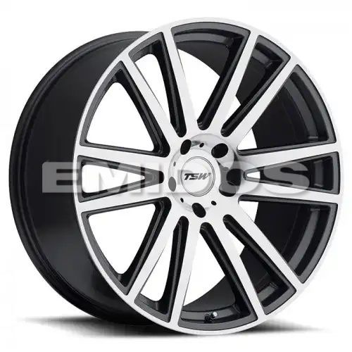 TSW GATSBY GUNMETAL W/ MIRROR CUT FACE 5x120 22R 9 76.1 35