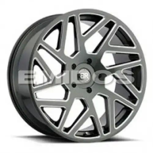Black Rhino CYCLONE GLOSS TITANIUM W/ MILLED SPOKES 5x150 22R 9.5 110.1 25