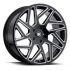 Black Rhino CYCLONE GLOSS BLACK W/ MILLED SPOKES 6x135 22R 9.5 87.1 30