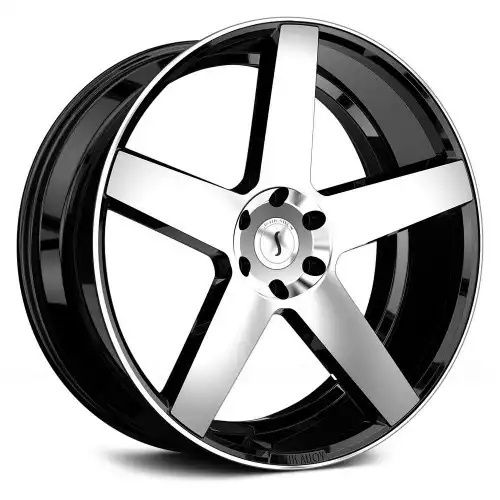 Status EMPIRE GLOSS BLACK W/ MACHINED FACE 5x120 22R 9.5 74.1 15