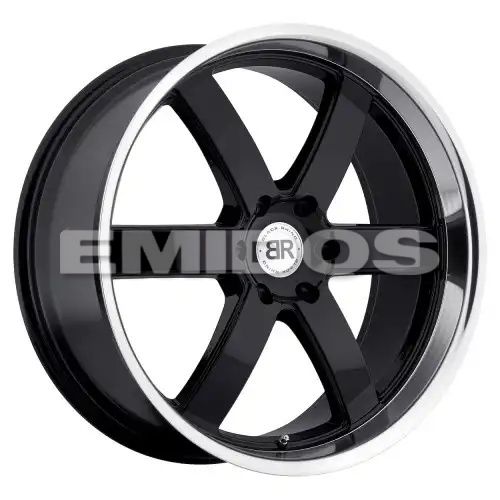 Black Rhino PONDORA GLOSS BLACK W/ MACHINE RING 6x139.7 22R 9.5 112.1 25
