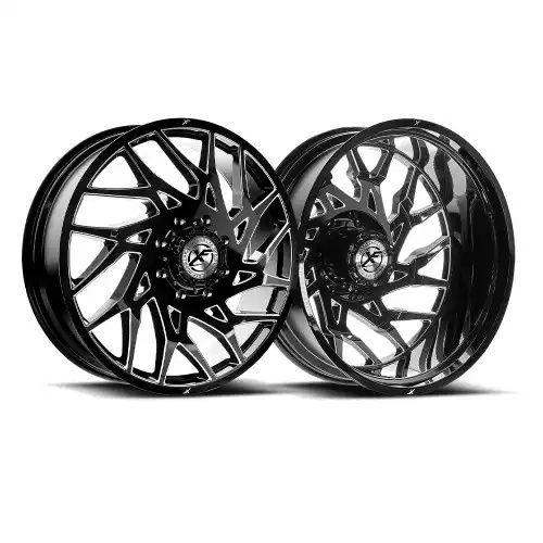 XF Off-Road XF-229 Dually Gloss Black & Milled 8x200 20R 8.25 142 110