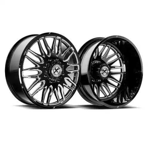 XF Off-Road XF-240 Dually Gloss Black & Milled 8x200 20R 8.25 142 110