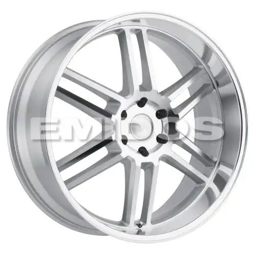 Black Rhino KATAVI SILVER W/ MIRROR-CUT FACE 5x150 24R 10 110.1 30